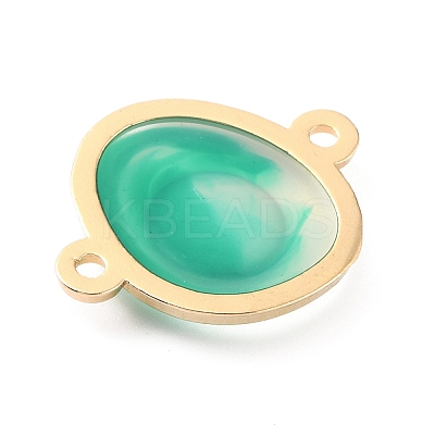 Transparent Evil Eye Resin Connector Charms RESI-WH0021-47F-1