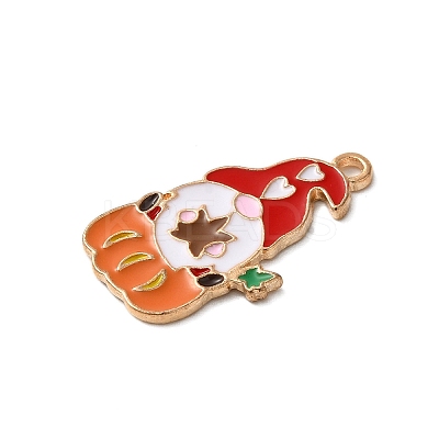 Thanksgiving Day Golden Tone Alloy Enamel Pendants ENAM-M002-02O-G-1