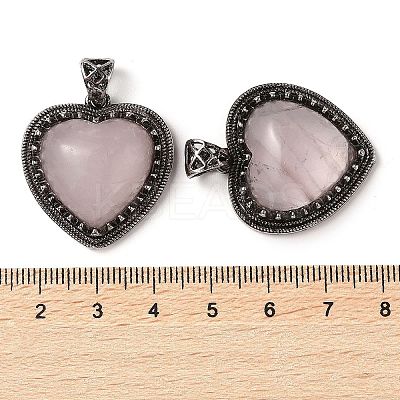 Natural Rose Quartz Pendants G-A095-01AS-02-1