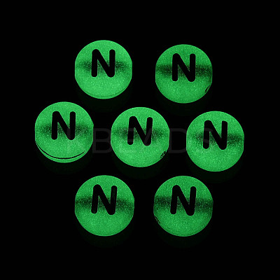 Luminous Frosted Acrylic Beads FACR-T008-02N-1