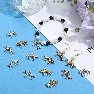 60Pcs 2 Colors Tibetan Style Alloy Pendants FIND-SC0015-40-1