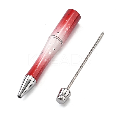 Plastic Beadable Pen AJEW-Q002-02E-1