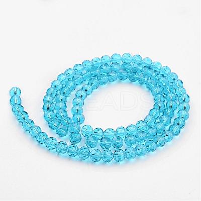 Transparent Glass Bead Strands GLAA-G013-4mm-49-1