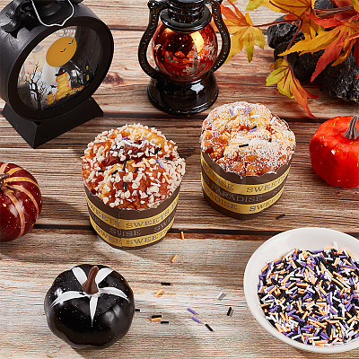 120G 4 Colors Halloween Themed Handmade Polymer Clay Beads CLAY-SC0002-09-1