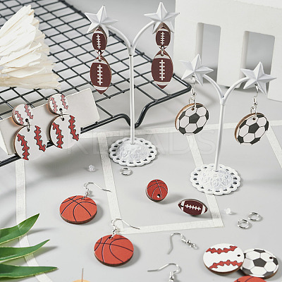 DIY Sport Theme Earring Making Kit DIY-TA0006-10-1