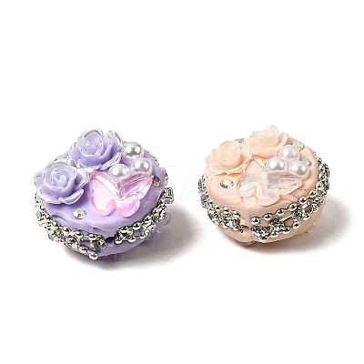 Handmade Polymer Clay Rhinestone Beads CLAY-Z005-03-1