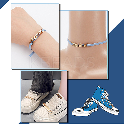 14pcs 7 style Constellations Theme 201 Stainless Steel Shoe Lace Decorations AJEW-PH0011-22-1