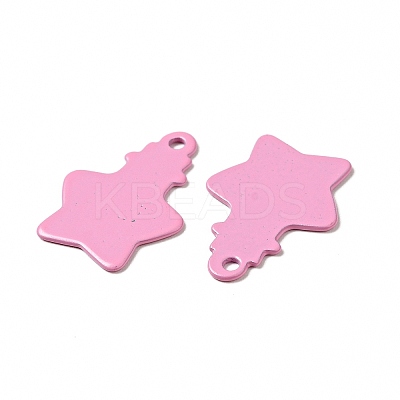 Spray Painted 201 Stainless Steel Pendants STAS-G304-02B-1