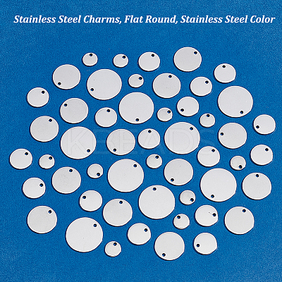 220Pcs 4 Style 304 Stainless Steel Charms STAS-DC0012-50-1