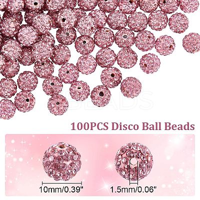 Pave Disco Ball Beads RB-A130-10mm-23-1