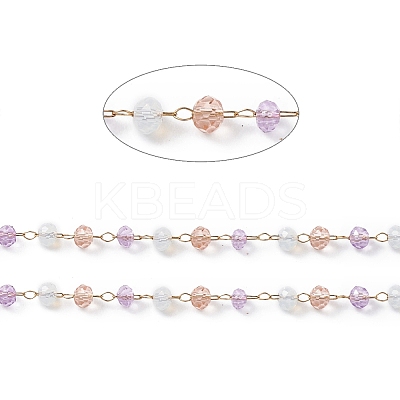 Handmade Glass Beaded Chains CHS-P016-46G-06-1