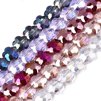 Electroplate Glass Beads Strands EGLA-S176-09A-1