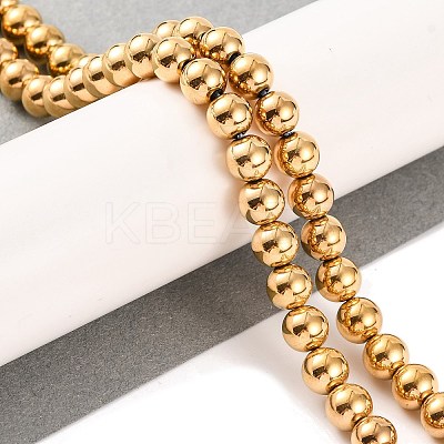 Electroplated Synthetic Non-magnetic Hematite Beads Strands G-H027-C01-04-1