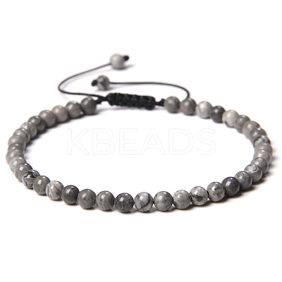 Adjustable Women's Map Stone Beaded Bracelet CN3407-12-1