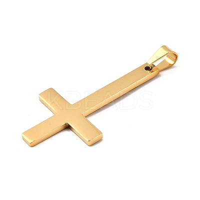 Christian Inverted Cross 304 Stainless Steel Saint Peter's Cross Big Pendants STAS-R171-03G-1