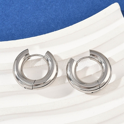 202 Stainless Steel Polishing Hoop Earrings EJEW-M106-02P-03-1