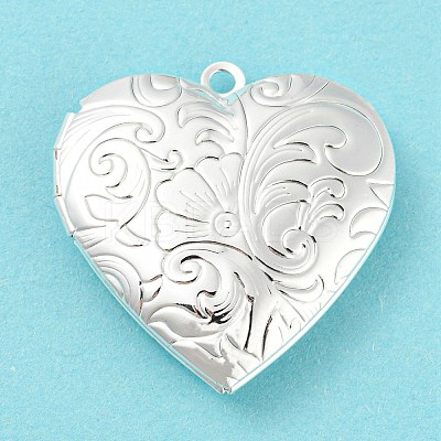 Brass Locket Pendants KK-M263-01S-1