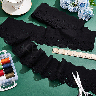 5 Yards Cotton Embroidery Flower Lace Ribbon OCOR-MA0001-27B-1