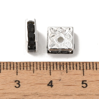 Brass Rhinestone Spacer Beads RSB074NF-04S-1