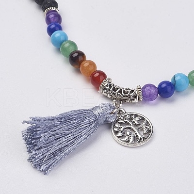 Natural Gemstone Beads Necklaces LS-NJEW-F147-A01-1