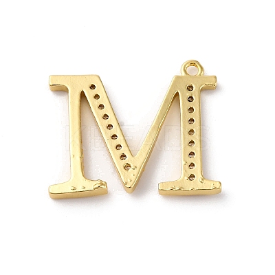 Rack Plating Brass Micro Pave Cubic Zirconia Pendant KK-H449-76G-12-1