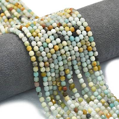 Natural Flower Amazonite Beads Strands G-A260-A32-01-1