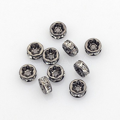 Brass Rhinestone Spacer Beads X-RB-A014-Z5mm-01B-NF-1