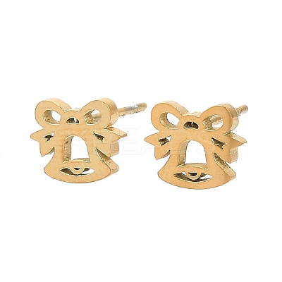 304 Stainless Steel Stud Earrings X-EJEW-I321-01G-02-1