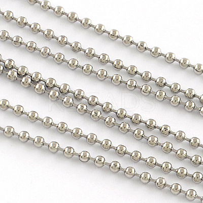 Tarnish Resistant 201 Stainless Steel Ball Chains CHS-R008-19-1