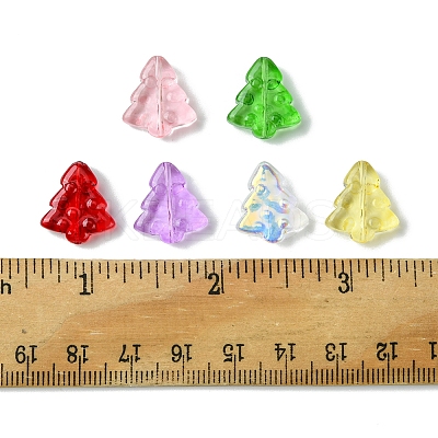 60Pcs 6 Colors Transparent Glass Bead Strands EGLA-FS0001-44-1