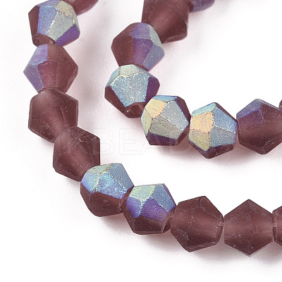 Imitate Austrian Crystal Bicone Frosted Glass Beads Strands LS-EGLA-A039-T3mm-MB05-1