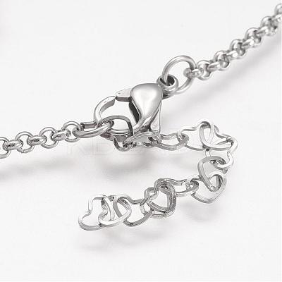 Tarnish Resistant 304 Stainless Steel Anklets AJEW-AN00199-1