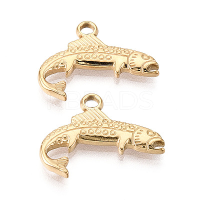 304 Stainless Steel Shark Pendants STAS-T069-12G-1