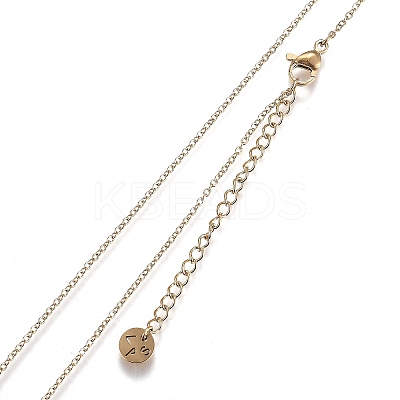 304 Stainless Steel Pendant Necklaces NJEW-H207-05G-1