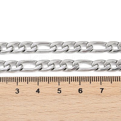 Tarnish Resistant Fashionable 304 Stainless Steel Figaro Chain Necklaces for Men STAS-A028-N017P-1