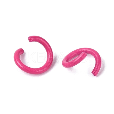 Spray Painted Iron Open Jump Rings IFIN-T017-04B-17-1
