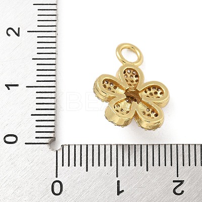 Rack Plating Brass Micro Pave Cubic Zirconia Pendants KK-A234-018G-1