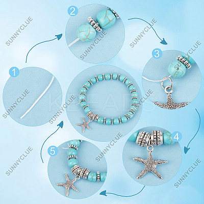 DIY Ocean Theme Bracelet Making Kit DIY-SC0020-87-1