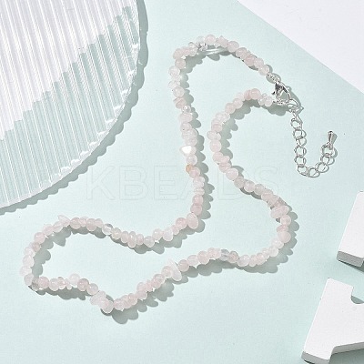 Natural Supper 7 Rutilated Quartz Chip Beaded Necklaces for Men Women NJEW-G159-01T-1