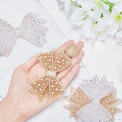 4Pcs 2 Style Polyester Shoe Buckle Clips HJEW-HY00077-1