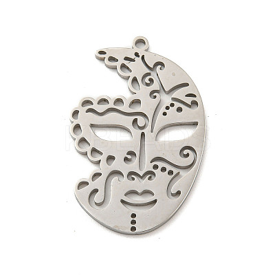 Non-Tarnish 304 Stainless Steel Pendants STAS-P342-02P-1