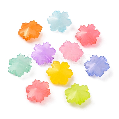 200Pcs 10 Colors Imitation Jelly Acrylic Beads MACR-YW0001-97-1