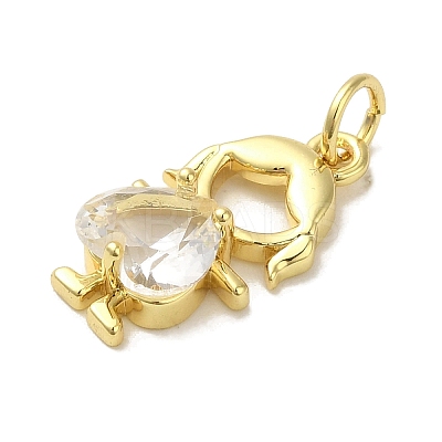 Rack Plating Brass Glass Pendants KK-P272-18A-G01-1