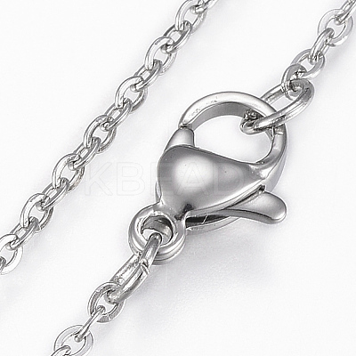 304 Stainless Steel Pendant Necklaces X-NJEW-G305-01P-1