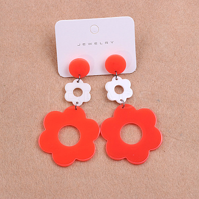 304 Stainless Steel Dangle Stud Earrings FS-WG4F7EC-03-1