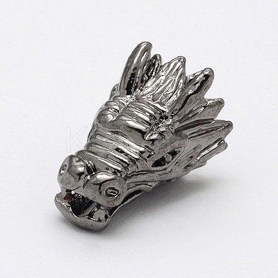 Dragon Head Alloy Beads X-PALLOY-O059-04-1