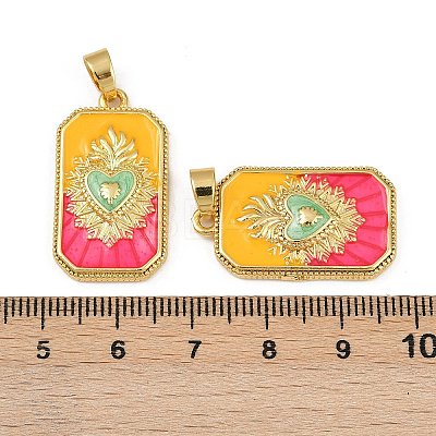 Brass Enamel Pendants X-KK-L190-008G-03-1