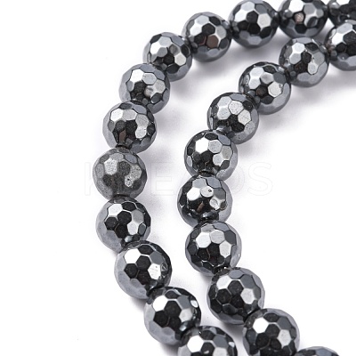 Non-Magnetic Synthetic Hematite Beads Strands HEMA-10D-4-1
