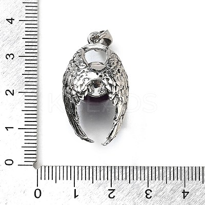 Natural Amethyst Round Pendants G-K339-03AS-09-1