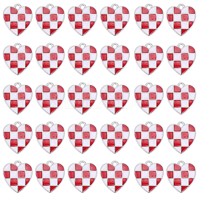 30Pcs Alloy Enamel Pendants ENAM-SC0007-61A-1